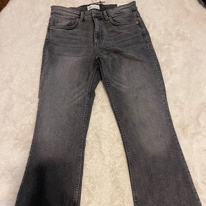 Zara mid cropped flare jean